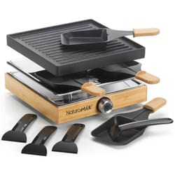 Naturamix - macchina per raclette per 4 persone 750w + grill - RACWOOD4