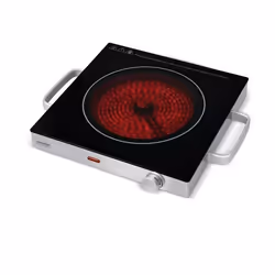 KitchenAid KCP-PV2000, Nero, Acciaio inox, Superficie piana, 28 cm, Ceramica, Vetro, 1 Fornello(i)