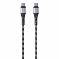 Energizer C521CKSL, 2 m, USB C, USB C, Nero, Argento