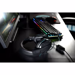 NACON PCGH-110 cuffia e auricolare Cablato A Padiglione Gaming Nero, Turchese - Vista aggiuntiva 7
