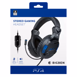 Bigben Interactive PS4OFHEADSETV3 cuffia e auricolare Cablato A Padiglione Gaming Nero, Blu - Vista aggiuntiva 4
