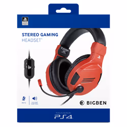 Bigben Interactive PS4OFHEADSETV3R cuffia e auricolare Cablato A Padiglione Gaming Rosso - Vista aggiuntiva 5