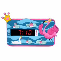 Bigben Interactive R15 – Princess, Orologio, Analogico, FM, LED, Rosso, 4 cifre