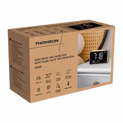 Thomson CP202T sveglia Sveglia digitale Nero, Marrone - Vista aggiuntiva 7
