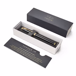 Parker IM penna stilografica Sistema di riempimento della cartuccia Nero, Oro 1 pz - Vista aggiuntiva 4