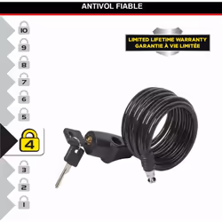 Il cavo antifurto a chiave Master Lock N° 8126EURDPRO è lungo 1,8 m ed è realizzato in acciaio ritorto con un diametro di 8 m ...