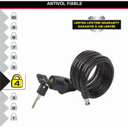 Master Lock - Lucchetto Bici - Chiave - 1,8 m Cavo - Esterno - 8126EURDPRO - Ideale per Proteggere Bicicletta, Skateboard, Passeggino, Falciatore,