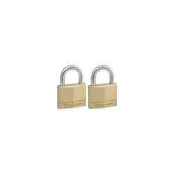 Master Lock - Set di 2 lucchetti masterlock in ottone massiccio 40 mm - 140EURT