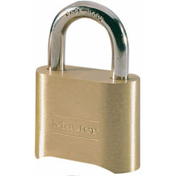 Master Lock 175EURD Lucchetto Certificato a Combinazione in Zinco massiccio con Finitura in Ottone, Oro, 7.5 x 5.1 x 2.4 cm