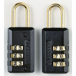 Master Lock - Set di 2 lucchetti a combinazione in acciaio, l.20 mm