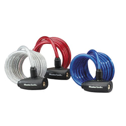 MASTER LOCK 8127EURTRI antifurto per bicicletta Blu, Rosso, Trasparente 1800 mm
