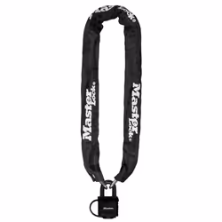 MASTER LOCK 8390EURDPRO, Blocco per catena, Nero, Acciaio, Acciaio, Nylon, Acciaio