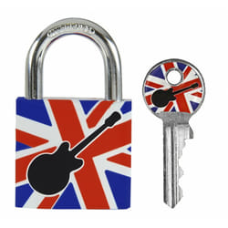 Lucchetto solido con una larghezza di 30 mm - design con stampa di chitarra Master Lock