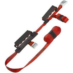 Master Lock - 3126EURDAT Trasporto con Maniglia, Rosso, 2.5 m Cinghia + 5.5 m Cinghia, Set di 2 Pezzi