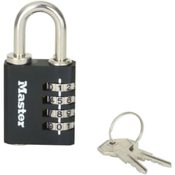 Master Lock - 7641EURDBLK - Serratura a combinazione con chiave di emergenza di sicurezza, per interni, 78 x 40 x 16 mm