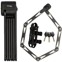 Master Lock - Master Serratura - Serratura per bicicletta pieghevole certificata, barre in acciaio temprato, 3 chiavi, supporto e staffa di montaggio