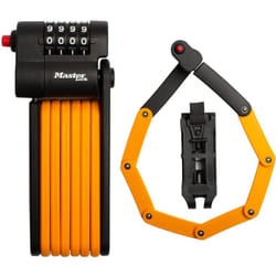 Master Lock - Master Lucchetto - Lucchetto pieghevole per bicicletta, apertura a codice, barre in acciaio temprato, supporto e staffa di montaggio de