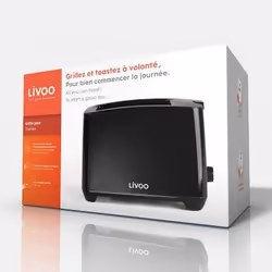 Livoo DOD162N 2 fetta/e 750 W Nero - Vista aggiuntiva 4