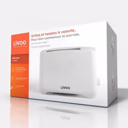 Livoo DOD162W tostapane 2 fetta/e 750 W Bianco - Vista aggiuntiva 4