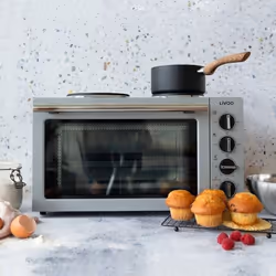 Livoo DOC211 cucina Fornetto da appoggio Elettrico Piastra sigillata Grigio