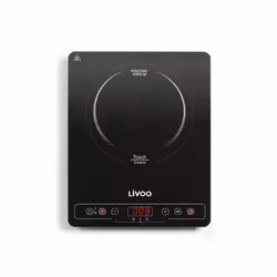 Livoo DOC235, Nero, Superficie piana, 28 cm, Piano cottura a induzione, Vetro, 1 Fornello(i)