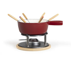 set fonduta 6 forchette rosso - men390rc - livoo