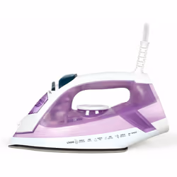 Livoo DOM481, Ferro a vapore, Piastra in Ceramica, 100 g/min, Viola, Bianco, 20 g/min, 0,22 L