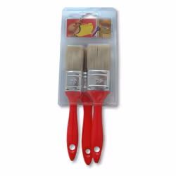 Nespoli Group Set 3 pennelli piatti misure 30-40-50, Set di pennelli, Combinata, Pennello piatto, Beige, Rosso, Acciaio inox, ...