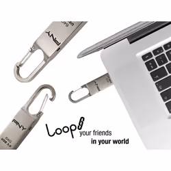 PNY Loop Attaché 3.0 64 GB unità flash USB USB tipo A 3.2 Gen 1 (3.1 Gen 1) Argento - Vista aggiuntiva 4