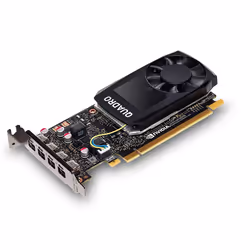 PNY VCQP1000DVI-PB, Quadro P1000, 4 GB, GDDR5, 128 bit, 5120 x 2880 Pixel, PCI Express x16 3.0