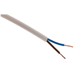Cavo di alimentazione elettrica HO5VV-F, 2 x 1,5, 25 m, colore: Bianco