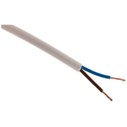 Cavo di alimentazione elettrica HO5VV-F 2 x 1,5 cm, colore: Bianco - 10 m - Zenitech