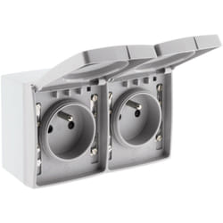 Doppia presa 16A 2P+T impermeabile IP55 Orok