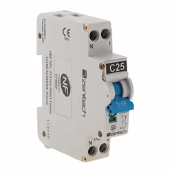 Interruttore automatico 3Ka Fase - Neutro 25 ampere ZENITECH riferimento 150963 Tipo di prodotto : Interruttore automatico De ...