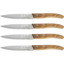Lou Laguiole Forest Set di 4 coltelli Office, Acciaio Inossidabile, Legno Naturale, 22 x 13 x 2 cm
