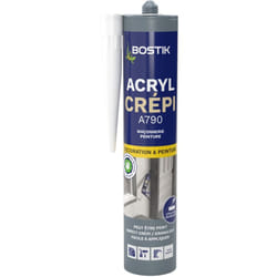 Bostik - Stucco acrilico Crepi - Aspetto granulare per giunti fessurati - Cartuccia 310 ml - 30612719