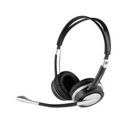 APM Multimedia Headset Auricolare Cablato Nero, Argento