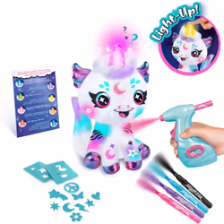 Canal Toys Airbrush Plush Light-Up Cosmic Unicorn - Vista aggiuntiva 4