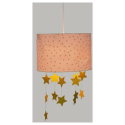 Atmosphera - Paralume sospeso rosa con stelle Ø30xH20 cm