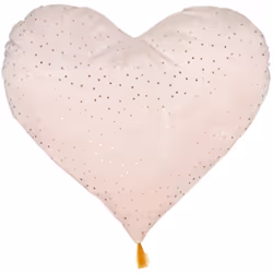 Cuscino a cuore rosa per bambini 40 x 45 cm - Atmosphera createur d'interieur. Colore : Rose. Materiale principale : Polyeste ...