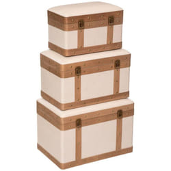 Atmosphera - Set di 3 bauli beige norah l39 44 51cm créateur d'intérieur