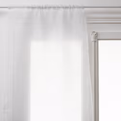 Set di 2 tende bianche "feuille" 60x120cm - Atmosphera createur d'interieur. Colore : Blanc. Materiale principale : Polyester ...