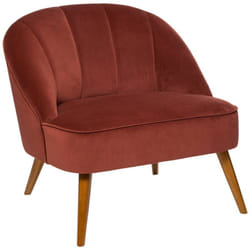 Atmosphera - Poltrona naova in velluto rosa terracotta créateur d'intérieur