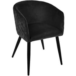 Atmosphera - Poltrona marlo in velluto nero créateur d'intérieur