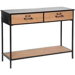 Consolle a 2 cassetti baris in legno nero l112cm Atmosphera créateur d'intérieur