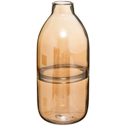 Atmosphera - Vaso piatto line in vetro ambrato h30cm créateur d'intérieur