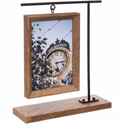 Portafoto da appendere in legno "tyler" 10x15cm - Atmosphera createur d'interieur. Colore : Marron. Materiale principale : Pa ...