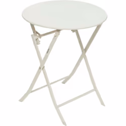 Tavolo da giardino pieghevole rotondo "greensboro" - argilla 2 posti - Hespéride. Colore : Beige. Materiale principale : Acie ...