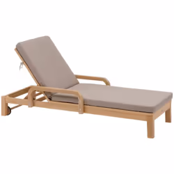 Letto da piscina "papouasie" in acacia - Hespéride. Colore : Beige. Materiale principale : Acacia. Lunghezza : 184.00 cm. Lar ...