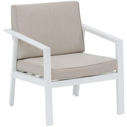 Hesperide - Poltrona da giardino pavane in alluminio trattato con polveri epossidiche di colore bianco - Hespéride